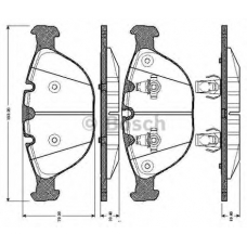 0 986 TB2 846 BOSCH Комплект тормозных колодок, дисковый тормоз