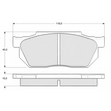 PF1264 PROCODIS FRANCE Комплект тормозных колодок, дисковый тормоз