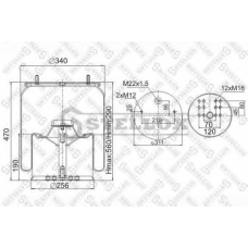 90-08813-SX STELLOX Кожух пневматической рессоры