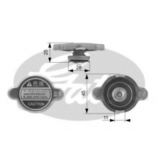 RC124 GATES Крышка, радиатор