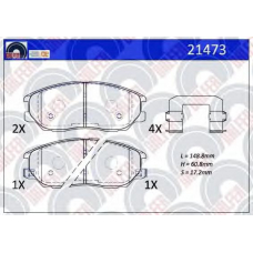 21473 GALFER Комплект тормозных колодок, дисковый тормоз