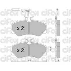 822-058-1 CIFAM Комплект тормозных колодок, дисковый тормоз