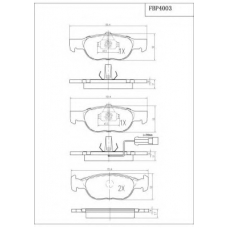 FBP4003 FI.BA Комплект тормозных колодок, дисковый тормоз