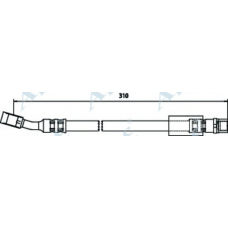 HOS3445 APEC Тормозной шланг