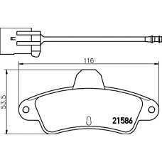 8DB 355 019-111 HELLA PAGID Комплект тормозных колодок, дисковый тормоз