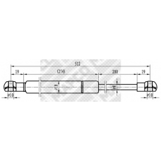 91402 MAPCO Газовая пружина, крышка багажник