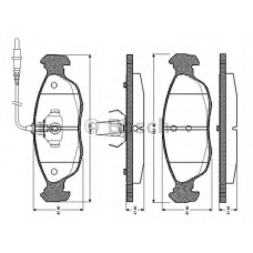 0 986 TB2 025 BOSCH Комплект тормозных колодок, дисковый тормоз