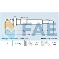 74178 FAE Свеча накаливания