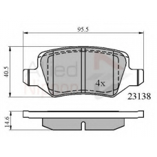 ADB01149 COMLINE Комплект тормозных колодок, дисковый тормоз