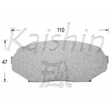 D3061 KAISHIN Комплект тормозных колодок, дисковый тормоз