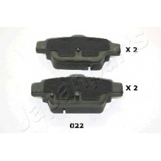 PP-022AF JAPANPARTS Комплект тормозных колодок, дисковый тормоз