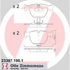 23397.190.1 ZIMMERMANN Комплект тормозных колодок, дисковый тормоз