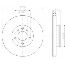 8DD 355 108-071 HELLA Тормозной диск