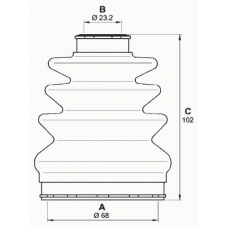 SJK7221.00 OPEN PARTS Комплект пылника, приводной вал