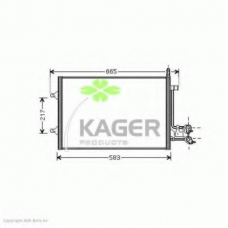 94-5980 KAGER Конденсатор, кондиционер