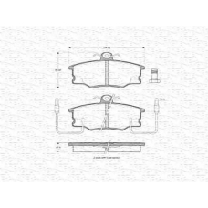 363702160178 MAGNETI MARELLI Комплект тормозных колодок, дисковый тормоз