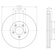 8DD 355 106-811 HELLA Тормозной диск