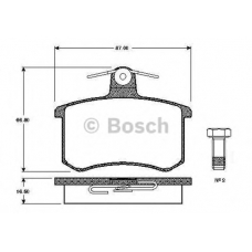 0 986 TB2 073 BOSCH Комплект тормозных колодок, дисковый тормоз