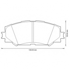 572598B BENDIX Комплект тормозных колодок, дисковый тормоз