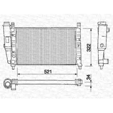 350213225000 MAGNETI MARELLI Радиатор, охлаждение двигателя