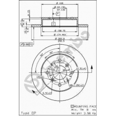 08.5582.10 BREMBO Тормозной диск