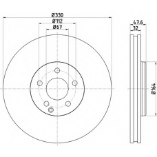 8DD 355 120-961 HELLA PAGID Тормозной диск