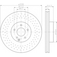 8DD 355 115-011 HELLA Тормозной диск