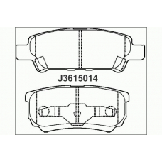 J3615014 NIPPARTS Комплект тормозных колодок, дисковый тормоз