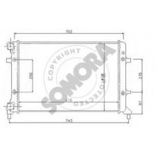 351040B SOMORA Радиатор, охлаждение двигателя