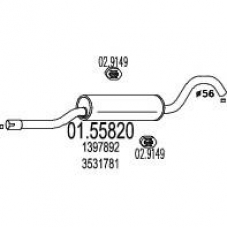 01.55820 MTS Средний глушитель выхлопных газов