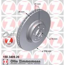 150.3409.20 ZIMMERMANN Тормозной диск