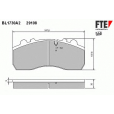 BL1730A2 FTE Комплект тормозных колодок, дисковый тормоз