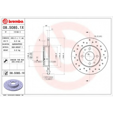 08.5085.1X BREMBO Тормозной диск