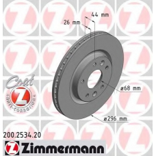 200.2534.20 ZIMMERMANN Тормозной диск