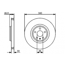 0 986 479 464 BOSCH Тормозной диск