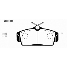 J3601068 NIPPARTS Комплект тормозных колодок, дисковый тормоз