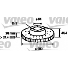 186813 VALEO Тормозной диск