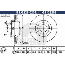 B1.G228-0203.1 GALFER Тормозной диск