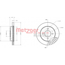 6110157 METZGER Тормозной диск