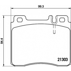 8DB 355 007-551 HELLA Комплект тормозных колодок, дисковый тормоз