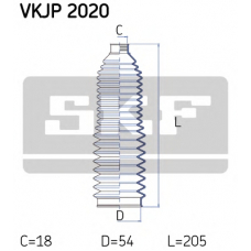 VKJP 2020 SKF Комплект пылника, рулевое управление