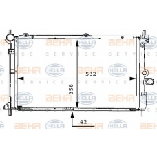 8MK 376 711-764 HELLA Радиатор, охлаждение двигателя