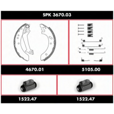 SPK 3670.03 REMSA Комплект тормозов, барабанный тормозной механизм