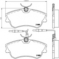 8DB 355 019-261 HELLA PAGID Комплект тормозных колодок, дисковый тормоз