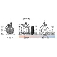 7400K029 VAN WEZEL Компрессор, кондиционер