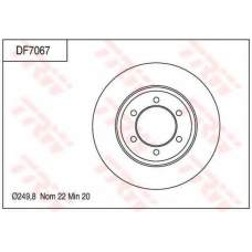 DF7067 TRW Тормозной диск