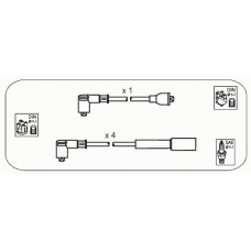JP342 JANMOR Комплект проводов зажигания
