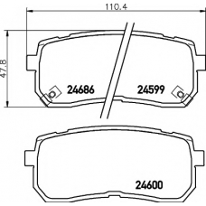 8DB 355 013-551 HELLA PAGID Комплект тормозных колодок, дисковый тормоз