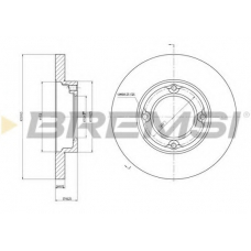 DBA968S BREMSI Тормозной диск