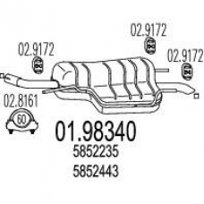 01.98340 MTS Глушитель выхлопных газов конечный